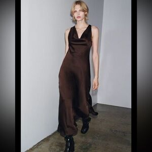 ZARA COLLECTION SATIN LONG DRESS